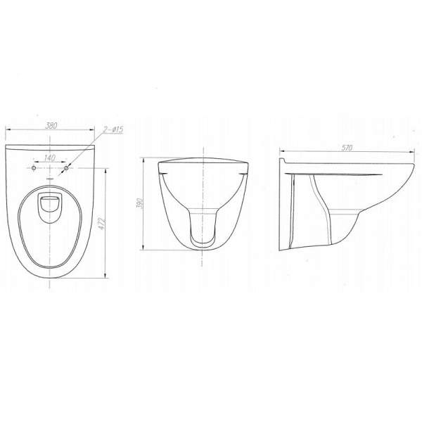 Унитаз подвесной Arrow FB2649H